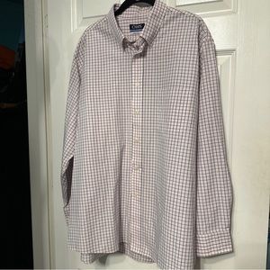 Chaps 18 34/35 Long Sleeve Button Down Men's Pink Colorful Check Shirt